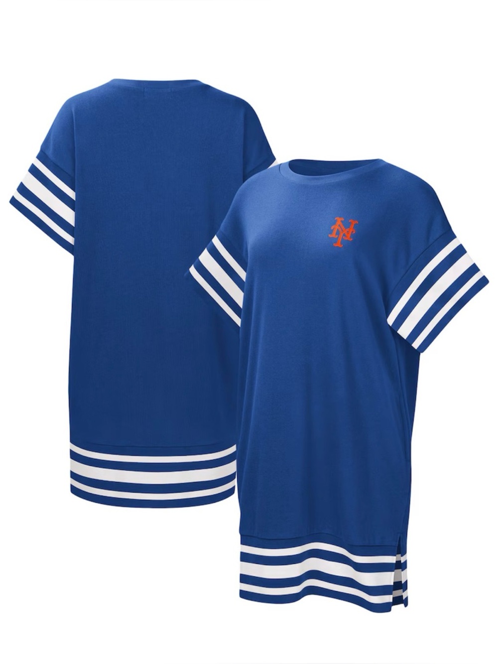 New Touch Stadium New York Mets Women's Cascade T-Shirt Dress Size Medium